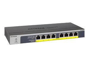 Netgear 8PT POE/POE+ GIGABIT UNMANAGED SWCH in de groep COMPUTERS & RANDAPPARATUUR / Netwerk / Schakelaars bij TP E-commerce Nordic AB (C19403)