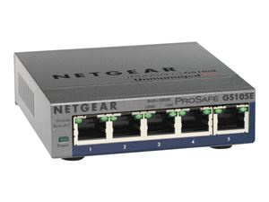 Netgear GS105E-200PES in de groep COMPUTERS & RANDAPPARATUUR / Netwerk / Schakelaars / 10/100/1000Mbps bij TP E-commerce Nordic AB (C19427)