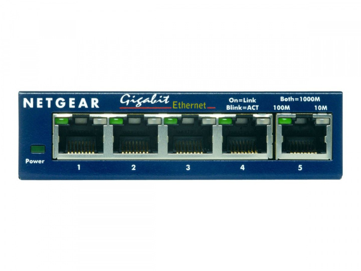 Netgear GS105GE 5Port 1000T switch in de groep COMPUTERS & RANDAPPARATUUR / Netwerk / Schakelaars bij TP E-commerce Nordic AB (C19428)