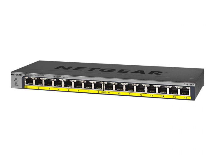 Netgear GS116LP Gigabit Ethernet Unmanaged Switch in de groep COMPUTERS & RANDAPPARATUUR / Netwerk / Schakelaars / 10/100/1000Mbps bij TP E-commerce Nordic AB (C19433)