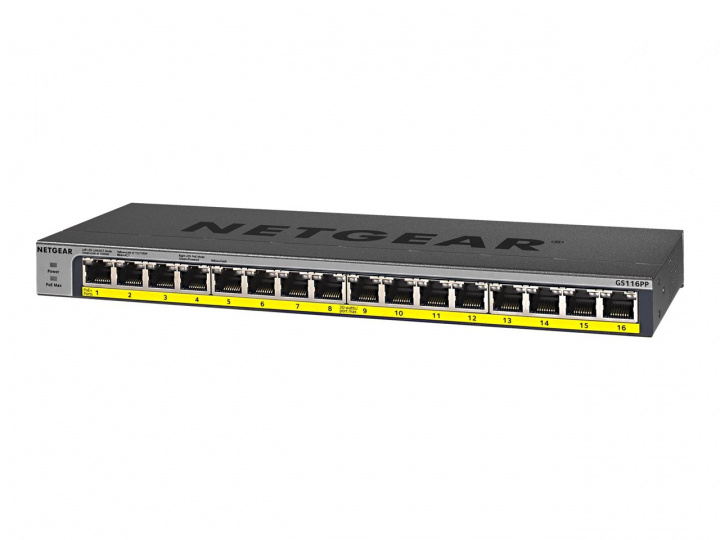 Netgear GS116LP Gigabit Ethernet Unmanaged Switch in de groep COMPUTERS & RANDAPPARATUUR / Netwerk / Schakelaars bij TP E-commerce Nordic AB (C19433)