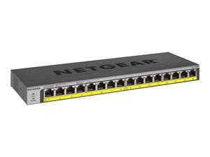 Netgear GS116PP Gigabit Ethernet Unmanaged Switch in de groep COMPUTERS & RANDAPPARATUUR / Netwerk / Schakelaars bij TP E-commerce Nordic AB (C19434)