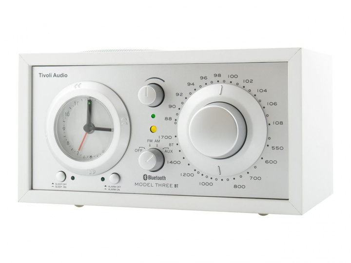 Tivoli Audio Wekkerradio Model Three BT USB Wit in de groep HOME ELECTRONICS / Audio & Beeld / Thuisbioscoop, Hifi en Draagbaar / Radio & Wekkers / Wekkerradio bij TP E-commerce Nordic AB (C19762)