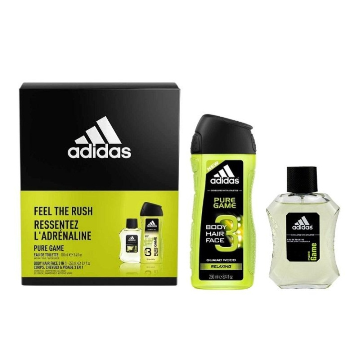 Giftset Adidas Pure Game Duo Edt 100 ml + Shower Gel 250 ml in de groep BEAUTY & HEALTH / Cadeausets / Cadeausets voor hem bij TP E-commerce Nordic AB (C19946)