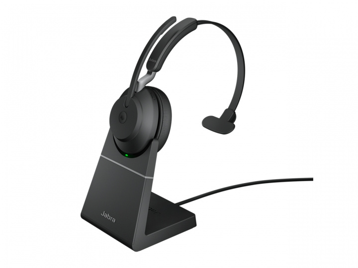 Jabra Office Headset med Laddställ, Jabra Evolve2 65 Link380a Ms Mono Black in de groep COMPUTERS & RANDAPPARATUUR / Computeraccessoires / Koptelefoon bij TP E-commerce Nordic AB (C20344)