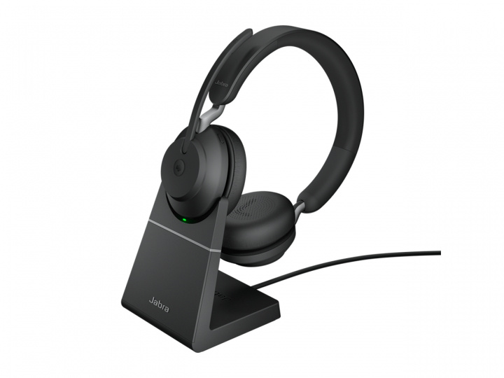 Jabra Office Trådlösa Hörlurar med Laddställ, Jabra Evolve2 65 Link380a Ms Stereo, Black in de groep COMPUTERS & RANDAPPARATUUR / Computeraccessoires / Koptelefoon bij TP E-commerce Nordic AB (C20347)