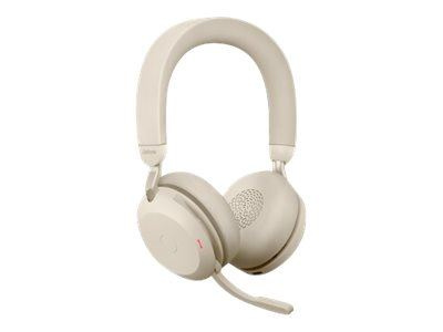 Jabra Office Trådlösa Hörlurar, Jabra Evolve2 75 Link380c Ms Stereo Beige in de groep COMPUTERS & RANDAPPARATUUR / Computeraccessoires / Koptelefoon bij TP E-commerce Nordic AB (C20356)