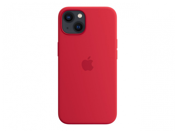 Apple iPhone 13 Silicone Case with MagSafe  Red in de groep SMARTPHONE & TABLETS / Mobielbescherming / Apple / iPhone 13 / Hoesjes bij TP E-commerce Nordic AB (C21090)