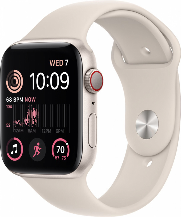 Apple WATCH SE GPS+CEL 44MM STARLIGHT in de groep SMARTPHONE & TABLETS / Training, thuis & vrije tijd / Apple Watch & Accessoires / Apple Watch bij TP E-commerce Nordic AB (C21342)