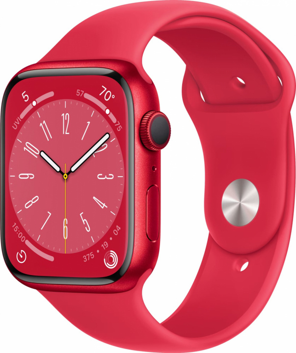 Apple Watch Ser 8 GPS 45mm (PRODUCT)RED Alu Case (PRODUCT)RED Spor in de groep SMARTPHONE & TABLETS / Training, thuis & vrije tijd / Apple Watch & Accessoires / Apple Watch bij TP E-commerce Nordic AB (C21347)