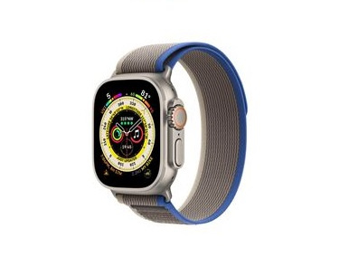 Apple Watch Ultra GPS + Cell 49mm Blue/Gray Trail Loop - S/M in de groep SMARTPHONE & TABLETS / Training, thuis & vrije tijd / Apple Watch & Accessoires / Apple Watch bij TP E-commerce Nordic AB (C21366)