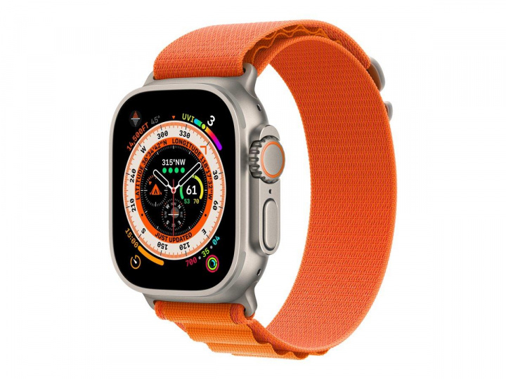Apple Watch Ultra GPS + Cell 49mm Orange Alpine Loop - Small in de groep SMARTPHONE & TABLETS / Training, thuis & vrije tijd / Apple Watch & Accessoires / Apple Watch bij TP E-commerce Nordic AB (C21373)