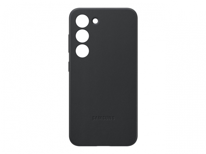 Samsung Galaxy S23 Leather Case Black in de groep SMARTPHONE & TABLETS / Mobielbescherming / Samsung bij TP E-commerce Nordic AB (C21707)