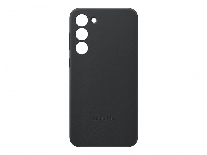 Samsung Galaxy S23 Plus Leather Case Black in de groep SMARTPHONE & TABLETS / Mobielbescherming / Samsung bij TP E-commerce Nordic AB (C21714)