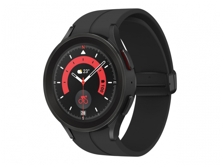 Samsung GALAXY WATCH 5 PRO BT 45 MM Black Titanium in de groep SPORT, VRIJE TIJD & HOBBY / Smartwatch & Activiteitsmeters / Smartwatches bij TP E-commerce Nordic AB (C21839)