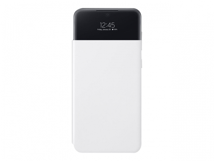 Samsung S-View Wallet Cover Galaxy A33 White in de groep SMARTPHONE & TABLETS / Mobielbescherming / Samsung bij TP E-commerce Nordic AB (C21889)