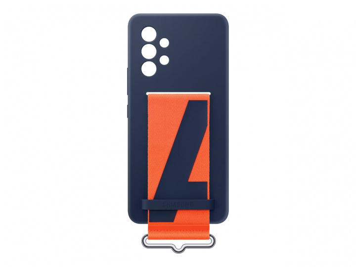 Samsung Silicone Cover With Strap Galaxy A53 Navy in de groep SMARTPHONE & TABLETS / Mobielbescherming / Samsung bij TP E-commerce Nordic AB (C21916)