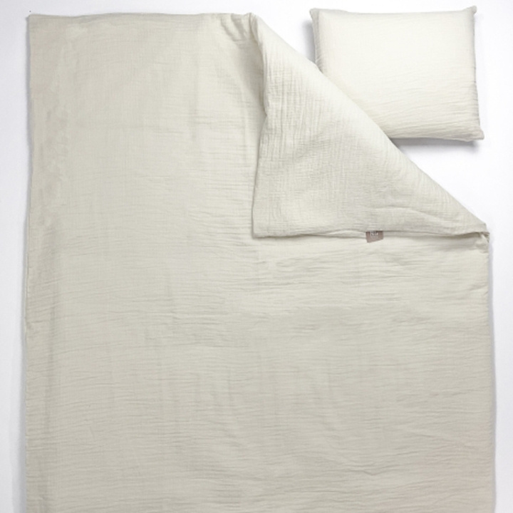 NG Baby Påslakan Vagga Muslin Ivory in de groep SPEELGOED, KINDER- & BABYPRODUCTEN / Kindertextiel / Beddengoed / Beddensets voor wiegjes bij TP E-commerce Nordic AB (C22194)