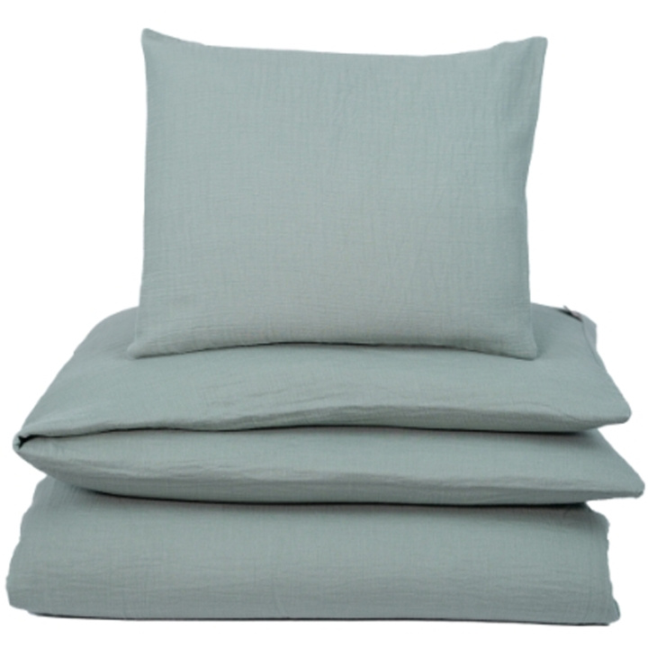 NG Baby Påslakan Vagga Muslin Frosty Green in de groep SPEELGOED, KINDER- & BABYPRODUCTEN / Kindertextiel / Beddengoed / Beddensets voor wiegjes bij TP E-commerce Nordic AB (C22196)