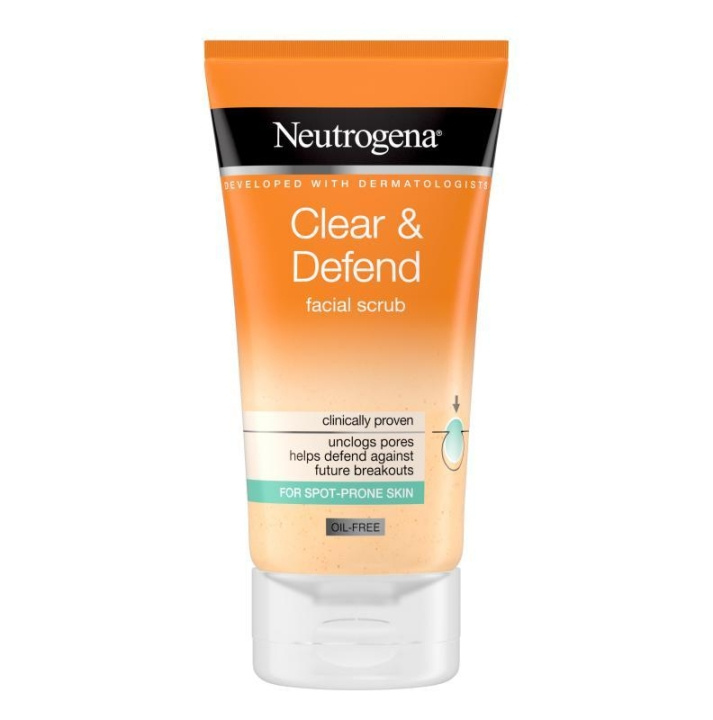 Neutrogena Clear & Defend Facial Scrub 150 ml in de groep BEAUTY & HEALTH / Huidsverzorging / Gezicht / Schoonmaak bij TP E-commerce Nordic AB (C22601)