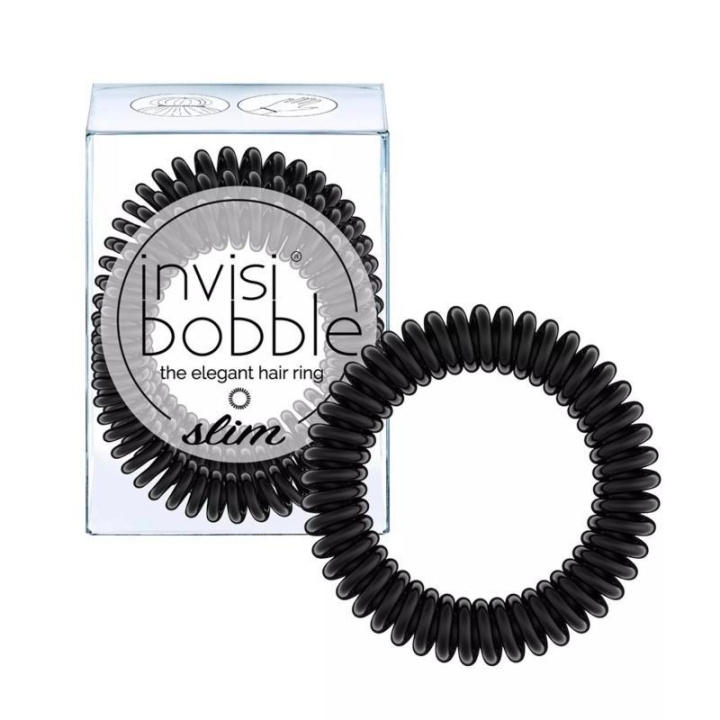 Invisibobble Slim True Black 3-pack in de groep BEAUTY & HEALTH / Haar & Styling / Haaraccessoires bij TP E-commerce Nordic AB (C23031)