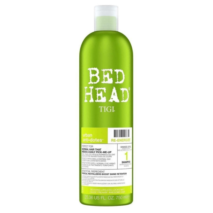 TIGI Bed Head Re-energize Shampoo 750ml in de groep BEAUTY & HEALTH / Haar & Styling / Haarverzorging / Shampoo bij TP E-commerce Nordic AB (C23045)