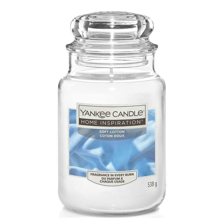 Yankee Candle Home Inspiration Large Soft Cotton 538g in de groep BEAUTY & HEALTH / Geuren & Parfum / Overige geuren / Geurkaarsen bij TP E-commerce Nordic AB (C23051)