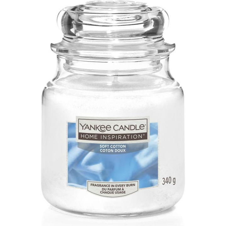 Yankee Candle Home Inspiration Medium Soft Cotton 340g in de groep BEAUTY & HEALTH / Geuren & Parfum / Overige geuren / Geurkaarsen bij TP E-commerce Nordic AB (C23058)