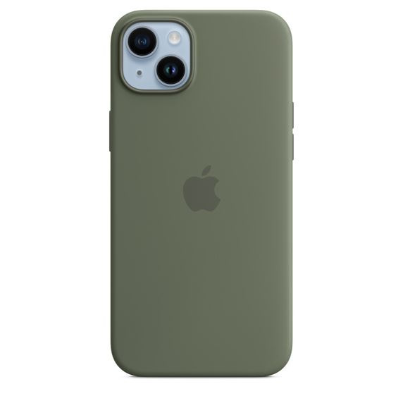 Apple Iphone 14 Plus Silicone Case With Magsafe - Olive in de groep SMARTPHONE & TABLETS / Mobielbescherming / Apple / iPhone 14 bij TP E-commerce Nordic AB (C23086)