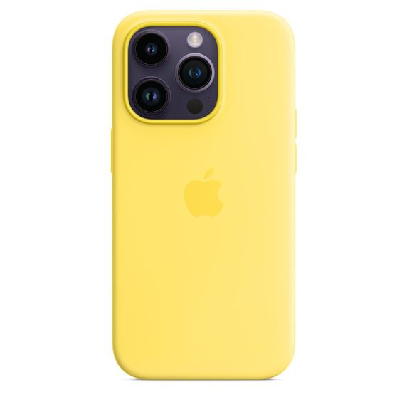 Apple Iphone 14 Pro Silicone Case With Magsafe - Canary Yellow in de groep SMARTPHONE & TABLETS / Mobielbescherming / Apple / iPhone 14 bij TP E-commerce Nordic AB (C23092)