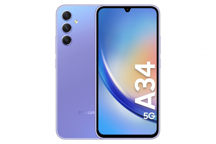 Samsung Galaxy A34 5G 128GB Light Violet in de groep SMARTPHONE & TABLETS / Mobiele telefoons & smartphones bij TP E-commerce Nordic AB (C23158)