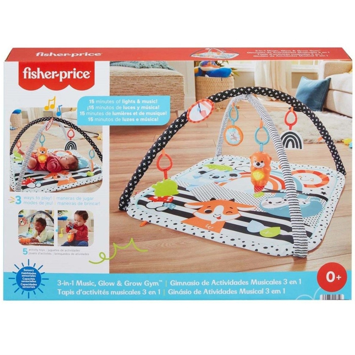 Fisher Price 3-in-1 Music Glow & Grow Gym in de groep SPEELGOED, KINDER- & BABYPRODUCTEN / Kinderkamer / Speelmatten bij TP E-commerce Nordic AB (C23429)