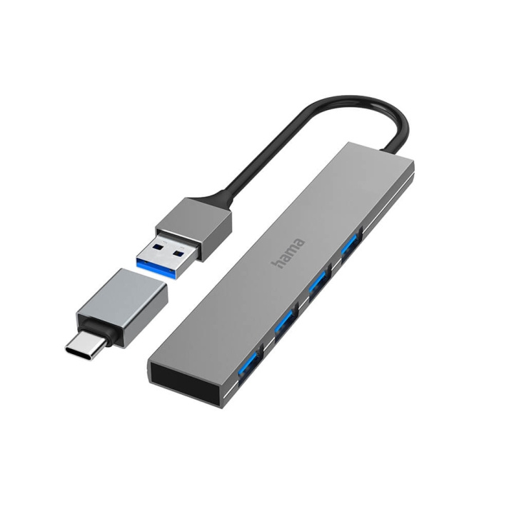 Hub USB-A 3.2 4x Ports 5 Gbit/s USB-C Adapter in de groep COMPUTERS & RANDAPPARATUUR / Computeraccessoires / USB-hubs bij TP E-commerce Nordic AB (C23472)