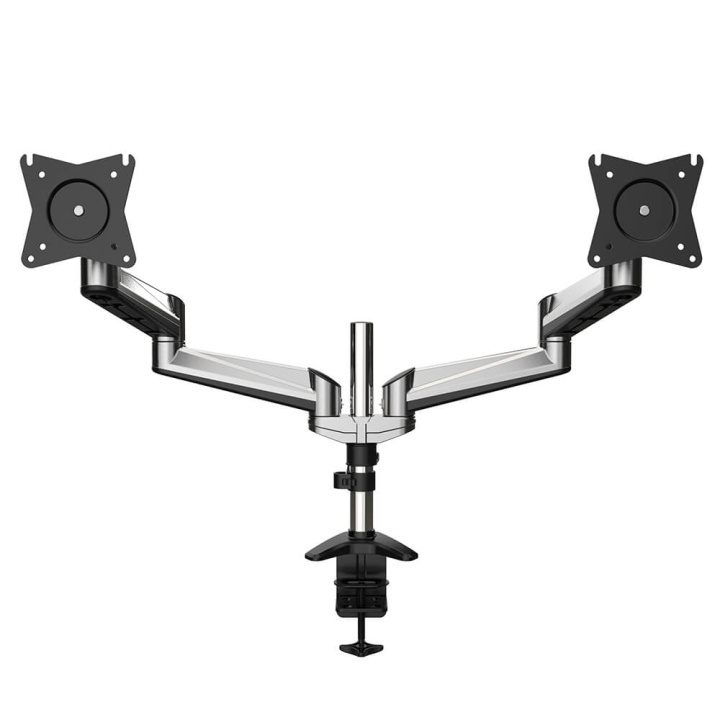 Monitor Arm Duo Aluminium Gas in de groep COMPUTERS & RANDAPPARATUUR / Computermonitor / Monitorarmen & steunen bij TP E-commerce Nordic AB (C23573)