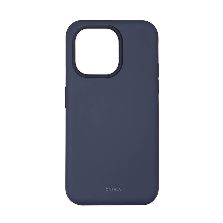 Phone Case Silicone Dark Blue - iPhone 14 Pro in de groep SMARTPHONE & TABLETS / Mobielbescherming / Apple / iPhone 14 bij TP E-commerce Nordic AB (C23592)