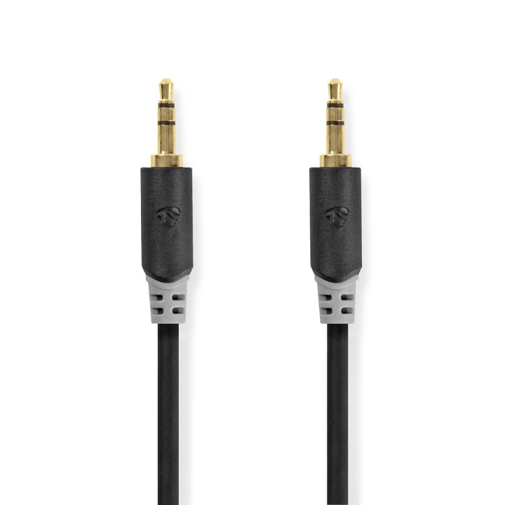 Nedis Stereo-Audiokabel | 3,5 mm Male | 3,5 mm Male | Verguld | 0.50 m | Rond | Antraciet | Window Box in de groep HOME ELECTRONICS / Audio & Beeld / Luidsprekers & accessoires / Accessoires bij TP E-commerce Nordic AB (C23665)