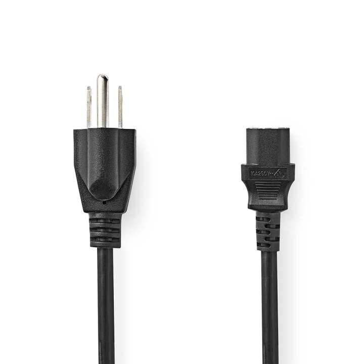 Nedis Stroomkabel | USA Male | IEC-320-C13 | Recht | Recht | Vernikkeld | 2.00 m | Rond | PVC | Zwart | Envelop in de groep COMPUTERS & RANDAPPARATUUR / Computerkabels / Interne / Stroomkabels & Adapters bij TP E-commerce Nordic AB (C23686)