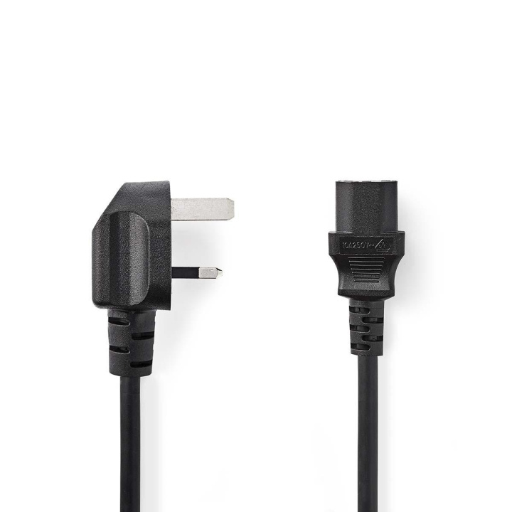 Nedis Stroomkabel | UK Male | IEC-320-C13 | Gehoekt | Recht | Vernikkeld | 3.00 m | Rond | PVC | Zwart | Envelop in de groep COMPUTERS & RANDAPPARATUUR / Computerkabels / Interne / Stroomkabels & Adapters bij TP E-commerce Nordic AB (C23706)