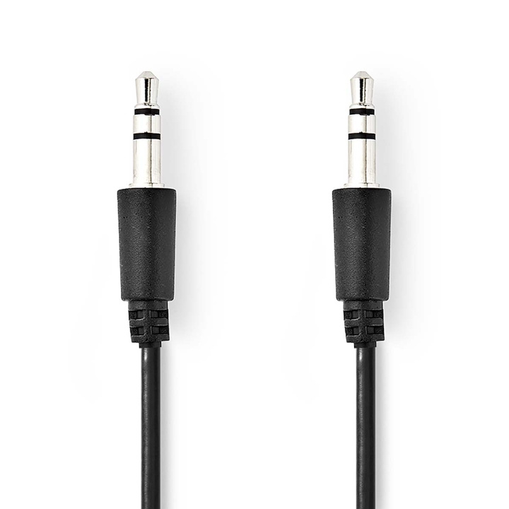 Nedis Stereo-Audiokabel | 3,5 mm Male | 3,5 mm Male | Vernikkeld | 1.00 m | Rond | Zwart | Polybag in de groep HOME ELECTRONICS / Audio & Beeld / Luidsprekers & accessoires / Accessoires bij TP E-commerce Nordic AB (C23733)