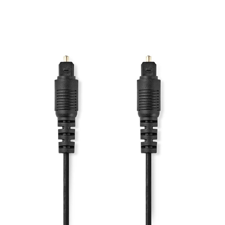 Nedis Optische Audiokabel | TosLink Male | TosLink Male | 1.00 m | Rond | PVC | Zwart | Polybag in de groep HOME ELECTRONICS / Audio & Beeld / Luidsprekers & accessoires / Accessoires bij TP E-commerce Nordic AB (C23751)