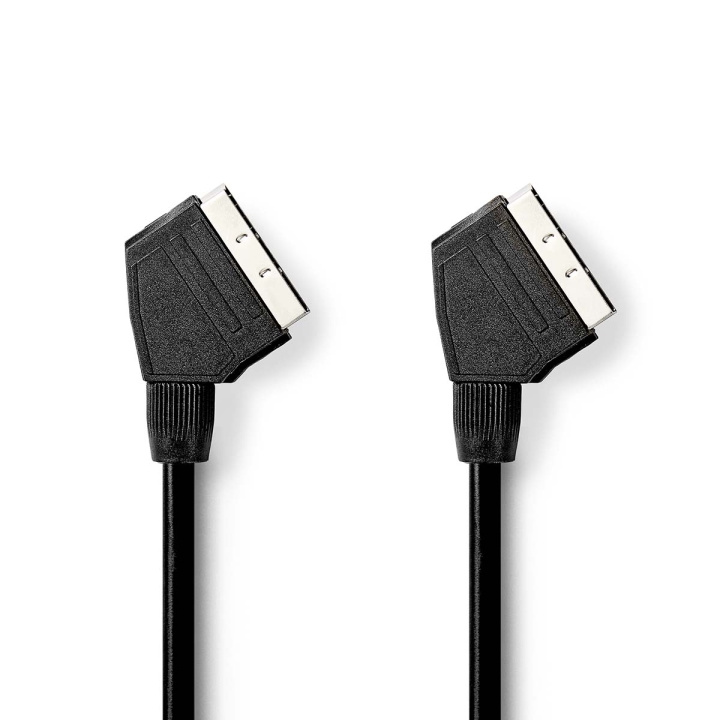 Nedis SCART-Kabel | SCART Male | SCART Male | Vernikkeld | 480p | 2.00 m | Rond | PVC | Zwart | Doos in de groep HOME ELECTRONICS / Kabels & Adapters / Scart bij TP E-commerce Nordic AB (C23797)