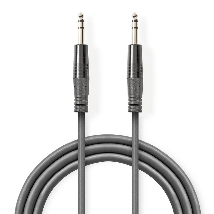 Nedis Stereo-Audiokabel | 6,35 mm Male | 6,35 mm Male | Vernikkeld | 1.50 m | Rond | Donkergrijs | Kartonnen Sleeve in de groep HOME ELECTRONICS / Audio & Beeld / Luidsprekers & accessoires / Accessoires bij TP E-commerce Nordic AB (C23810)