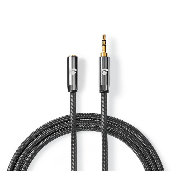 Nedis Stereo-Audiokabel | 3,5 mm Male | 3,5 mm Female | Verguld | 2.00 m | Rond | Grijs / Gun Metal Grijs | Cover Window Box in de groep HOME ELECTRONICS / Audio & Beeld / Luidsprekers & accessoires / Accessoires bij TP E-commerce Nordic AB (C23838)