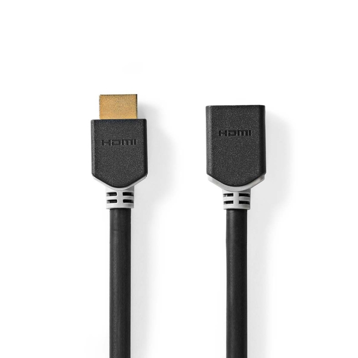 Nedis High Speed ​​HDMI™-Kabel met Ethernet | HDMI™ Connector | HDMI™ Female | 8K@60Hz | eARC | 48 Gbps | 1.00 m | Rond | PVC | Antraciet | Doos in de groep HOME ELECTRONICS / Kabels & Adapters / HDMI / Kabels bij TP E-commerce Nordic AB (C23866)