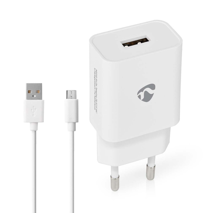 Nedis Oplader | 12 W | Snellaad functie | 2.4 A | Outputs: 1 | USB-A | Micro-USB | 1.00 m | Single Voltage Output in de groep SMARTPHONE & TABLETS / Opladers & Kabels / Wandoplader / Wandoplader USB bij TP E-commerce Nordic AB (C23925)