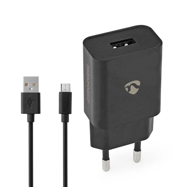 Nedis Oplader | 5 W | 1.0 A | Outputs: 1 | USB-A | Micro-USB | 1.00 m | Single Voltage Output | Zwart in de groep SMARTPHONE & TABLETS / Opladers & Kabels / Wandoplader / Wandoplader USB bij TP E-commerce Nordic AB (C23937)
