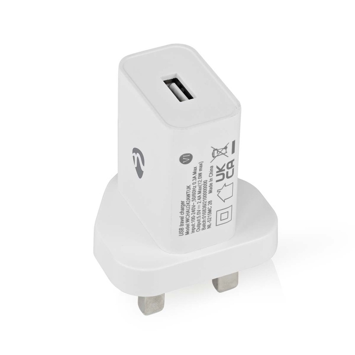 Nedis Oplader | 12 W | Snellaad functie | 1x 2.4 A | Outputs: 1 | USB-A | Single Voltage Output in de groep HUISHOUDEN & TUIN / Elektriciteit & Verlichting / Reisadapters bij TP E-commerce Nordic AB (C23939)