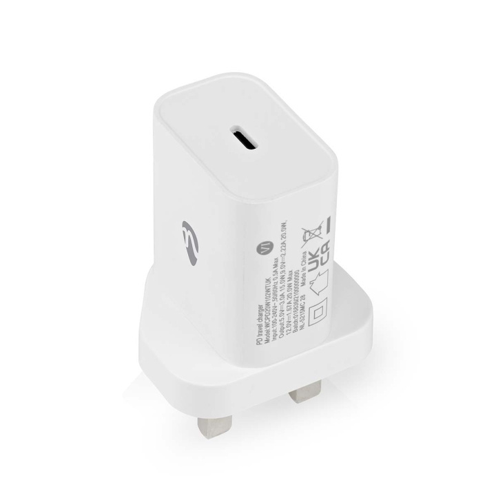 Nedis Oplader | 20 W | PD3.0 20W | Snellaad functie | 1.67 / 2.22 / 3.0 A | Outputs: 1 | USB-C™ | Automatische Voltage Selectie | Wit in de groep HUISHOUDEN & TUIN / Elektriciteit & Verlichting / Reisadapters bij TP E-commerce Nordic AB (C23940)