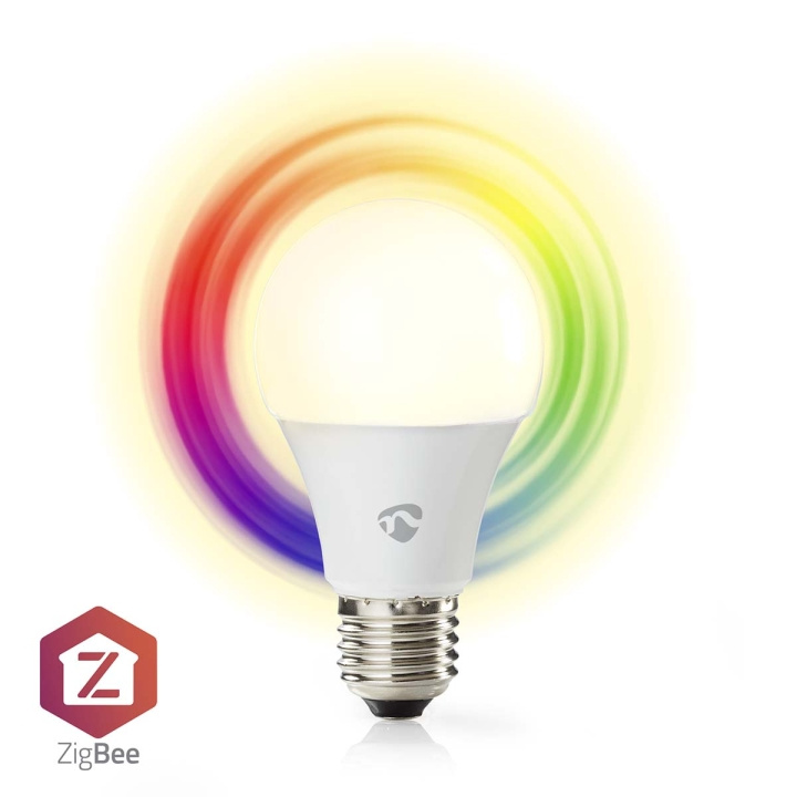 Nedis SmartLife Multicolour Lamp | Zigbee 3.0 | E27 | 806 lm | 9 W | RGB / Warm tot Koel Wit | 2200 - 6500 K | Android™ / IOS | Peer | 1 Stuks in de groep HUISHOUDEN & TUIN / Smart home / Slimme verlichting bij TP E-commerce Nordic AB (C23987)
