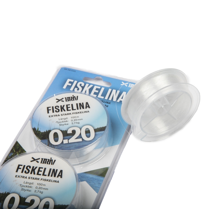 Fiskelina 2x100 m 0,20 mm 2,7 kg, 1/100 in de groep SPORT, VRIJE TIJD & HOBBY / Buitenrecreatie / Visuitrusting bij TP E-commerce Nordic AB (C24156)